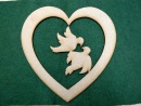 birds in heart 20cm